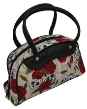 Load image into Gallery viewer, Medium Skulls and Roses Bag (Various Colours)