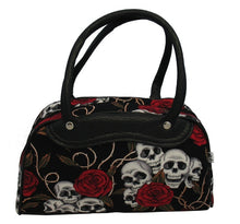 Load image into Gallery viewer, Medium Skulls and Roses Bag (Various Colours)