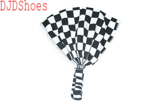Black and White Checked Elastic Bandana