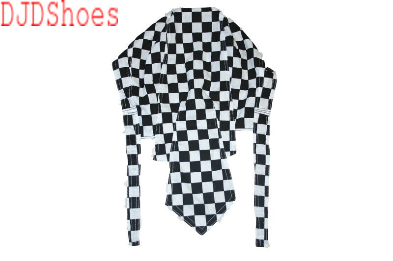 Black and White Checked Zandana