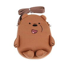Load image into Gallery viewer, Two Zipper Cross Body Bag Cute Bare Bear Handbag Strap Purse

